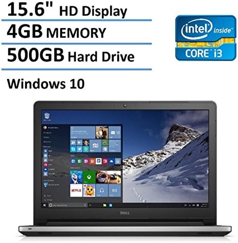 2016 New Edition Dell Inspiron 3000 15.6" High Performance Premium Laptop with Flagship Specs, Intel Core i3 Processor, 4GB RAM, 500GB HDD, DVD Drive, Bluetooth, HDMI, Windows 10