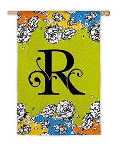 Gablecrest Monogram Silk Reflections Regular Size Flag - R