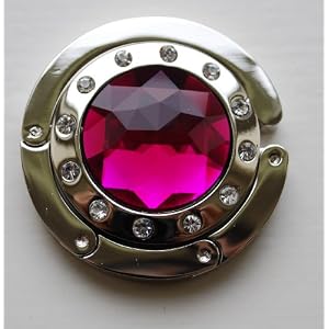 HOT Pink Diamond Folding Handbag Purse Hook Hanger