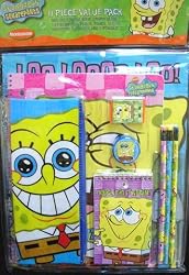 Nick Spongebob Squarepants 11 pcs Stationery Supplies value pack