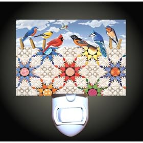 Bird Quilt Decorative Night Light by Unknown