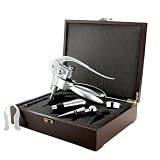 Quest Products Connoissuer Corkscrew Deluxe Wood Case Set