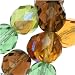 Czech Fire Polish Glass Bead 8mm Round EARTHTONES Mix (50 Beads)