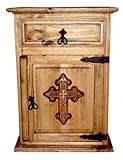Cross Nightstand (Brown) (28.00"H x 20.00"W x 15.00"D)