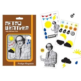 30 x Retro Weather Fridge Magnets with Michael Fish
