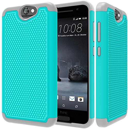 HTC One A9 Case, Tauri [Drop Protection] Protective Case [Shock Proof] Dual Lawyer Hybrid Defender Armor Case Cover For HTC One A9 - Mint