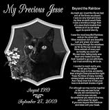 12 x 12 Lazer Gifts Personalized Black Granite Pet Memorial Marker Style Jesse 12 x 12 Lazer Gifts Personalized Black Granite Pet Memorial Marker Style Jesse