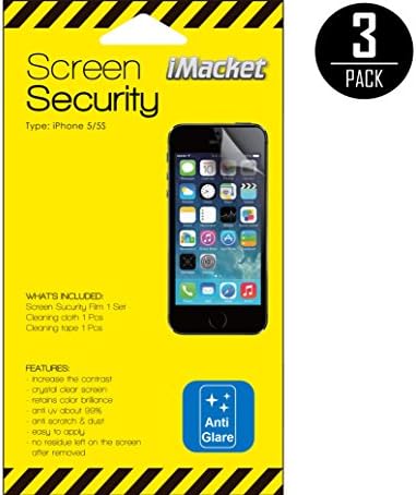 iPhone SE Matte Screen Protector, (3-Pack) iMacket - iPhone SE 5S 5 AntiGlare Screen Protector [Anti-Fingerprint, Oleophobic, Fit Most Protective Case]
