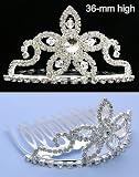 New Princess Bridal Flower Girl Crystal Tiara Comb T28