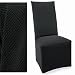 Stretch Pique Raven Black Set of four Dining Chair Covers 710