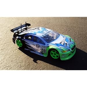 Fire Green Ultra 2-Speed Radio Remote Controlled Nitro Gas Powered RC Race Car, Ready to Run