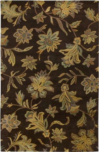 Rizzy Rugs FL-1480 9-Foot by 12-Foot Floral Area Rug, Floral Brown