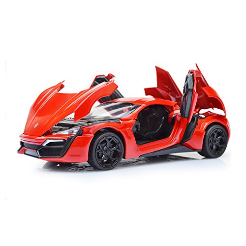 Mallya 1:32 Red Lykan Hypersport Diecast Model Car