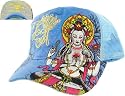 CHRISTIAN AUDIGIER Ed Hardy SMET Unisex Mens Womens Buddha Tattoo CA Signature Trucker Hat Cap Blue