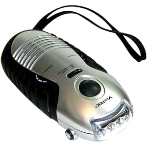 Viatek Quad LED Flashlight with AM/FM Weather Band Radio by Viatek