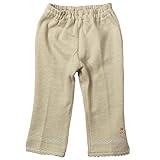 《H28年秋冬物》(日本製) Pample Mousse(パンプルムース) A/Cダブルフェイス裾刺繍長パンツ 80cm/BE NO.DP-63355