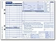 Adams Garage Repair Order Forms, 8.5 x 11.44 Inches, 3 Part, 50 Sets, White and Canary, (GT3810)