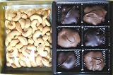 Chocolate Turtle Candy and Cashew Nuts Gift Box