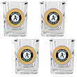 Oakland Athletics MLB 4pc Square Shot Glass Set