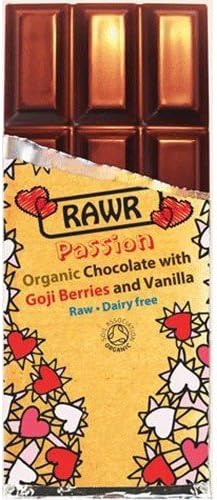 (3 PACK) - Rawr Chocolate - Org Goji Passion Raw Chocolate | 60g | 3 PACK BUNDLE
