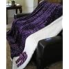 Super Soft Queen Faux Fur / Micro Fiber Reversible Blanket / Bedspread / Throw - Zebra Purple