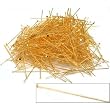 500 Gold Plated Hat Head Pins Jewelry Beading 2" 21 Gauge