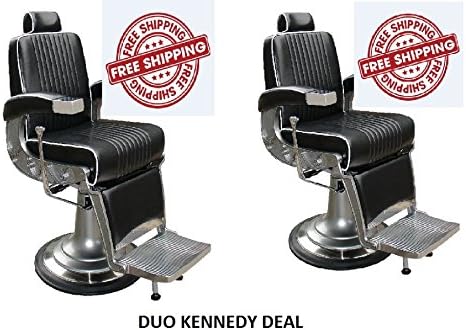 Barber Chair Stainless Steel Black Beauty Salon Chair KENNEDY