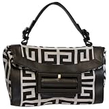 Givenchy Black and Grey Buckled Shoulder Bag 6959013092