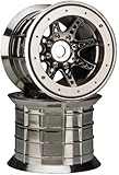 Axial AX8046 8-Spoke Oversize Beadlock (2-Piece), Black Chrome