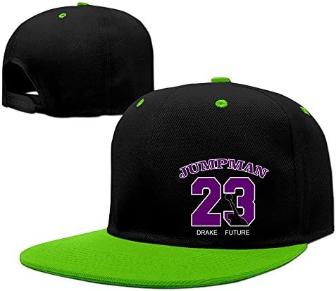 LQYG Jump Man 23 Hip-Hop Cotton Hats Sports Caps Hats For Outdoor Sports KellyGreen