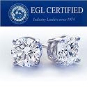 EGL Certified 14k White Gold Diamond Stud Earrings (HI, I1-I2, 0.20 carat)-Money Back Guarantee