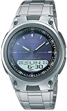 Casio Men's Core AW80D-2AV Silver Stainless-Steel Quartz Watch with Blue Dial