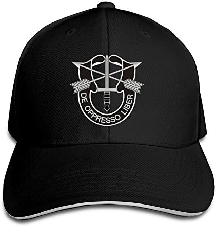 AVENOX US Army Special Forces Snapback Unisex Fitted Hat Cap Black