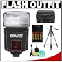 Bower SFD926S Digital Autofocus Power Zoom TTL Flash + Case + Tripod + Batteries + Cleaning Kit for Sony Alpha A33, A35, A55, A290, A390, A230, A550, A560, A580, A850 Digital SLR Cameras
