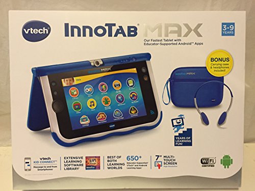 Vtech Innotab MAX with Carrying Case & Headphones & Free Vtech (Disney . Pixar) Learning Tablet