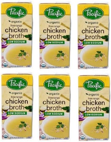 Pacific Organic Free Range Low Sodium Chicken Broth 6 Packs of 32 Oz Cos12