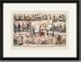 Black Framed/Matted Print 17x23, Puck Magazine: The Custom-House Code of Morals