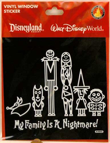 Jack Skellington Nightmare Before Christmas Family Car Decal