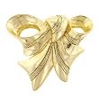 Pugster Golden Bow Brooch