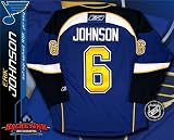 Erik Johnson Autographed/Hand Signed St. Louis Blues Blue Reebok Premier Jersey