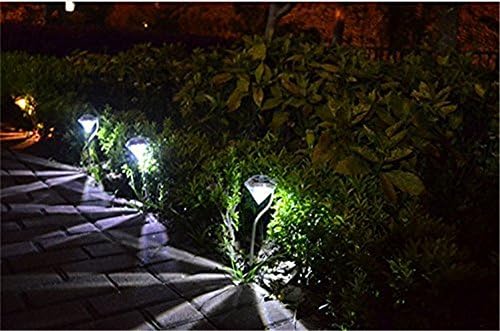 Lignstar Outdoor Solar Power LED Diamond Garden,Path Wall Night Light Landscape Lamp Light White