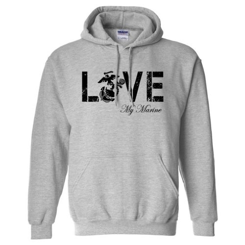 LOVE my Marine Hooded Sweatshirt in Sport Gray