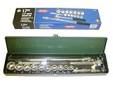 KR Tools H31213 Pro Series 17-Piece 1/2-Inch Drive Metric Socket Set