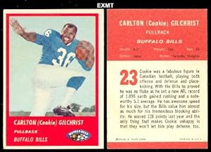 1963 Fleer Regular (Football) Card# 23 Cookie Gilchrist of the Buffalo Bills ExMt Condition