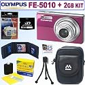 Olympus FE-5010 12MP Digital Camera (Plum) + 2GB Accessory Kit