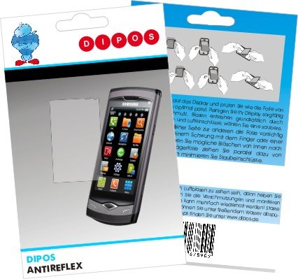 Protection ecran DIPOS Anti-reflectrice pour Samsung S8500 Wave Protecteur Ecran ecran-protecteur Antieblouissant et a revetement dur!