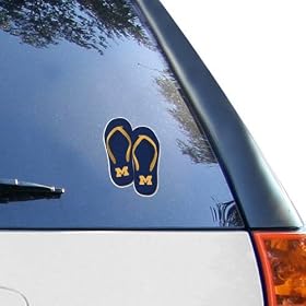 Michigan Wolverines 5'' x 7'' Flip Flop Decal