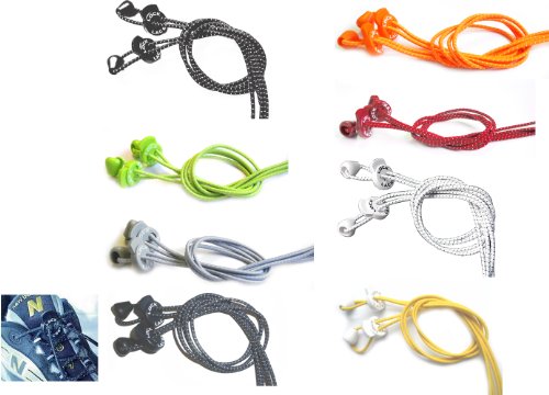 Lock Laces, White Lock Laces, White