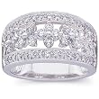 14K White Gold Diamond Ring/Band - 0.75 Ct.