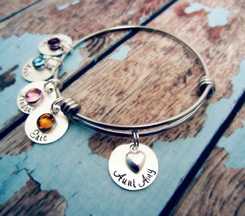 Personalized Aunt Bracelet, Handmade Jewelry, Personalized Aunt Jewelry, Personalized Charm Bracelet